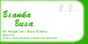 bianka busa business card
